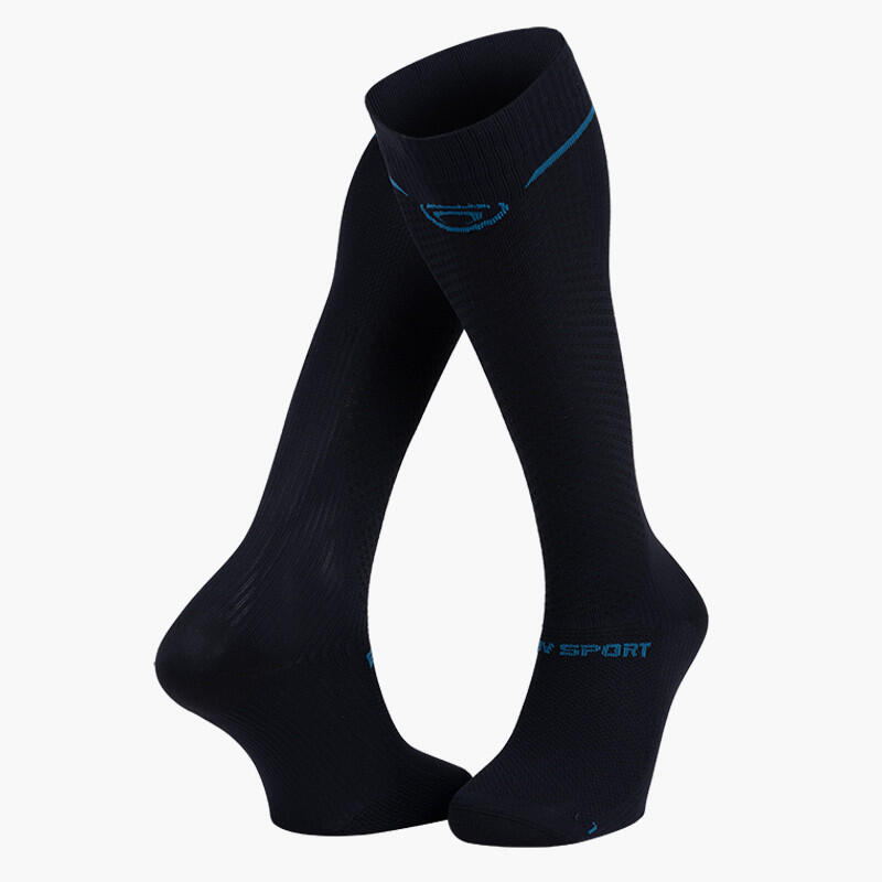 Chaussettes Light Run compression Noir/gris 1/1