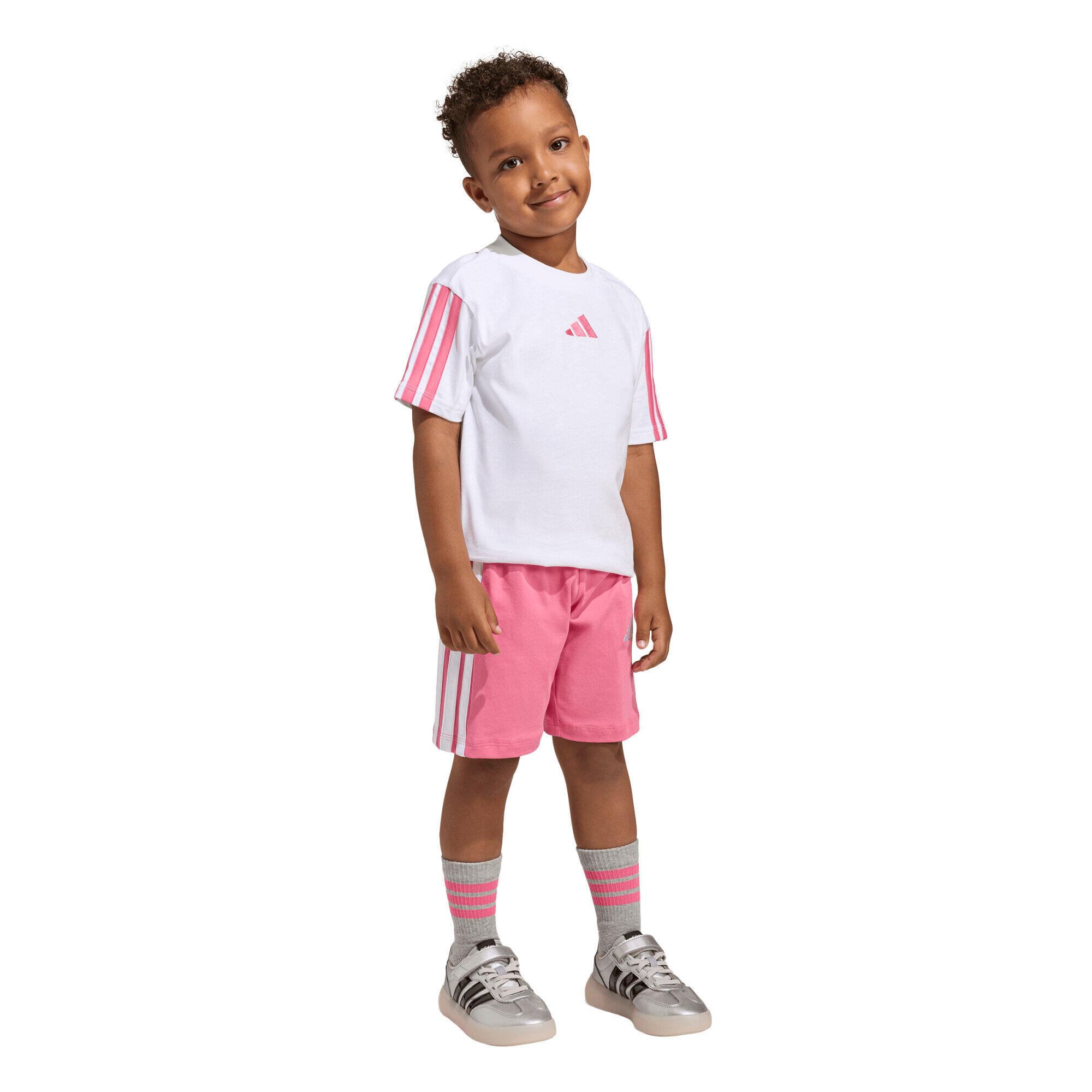 Completo bambina adidas performance - bianco\rosa 4/5