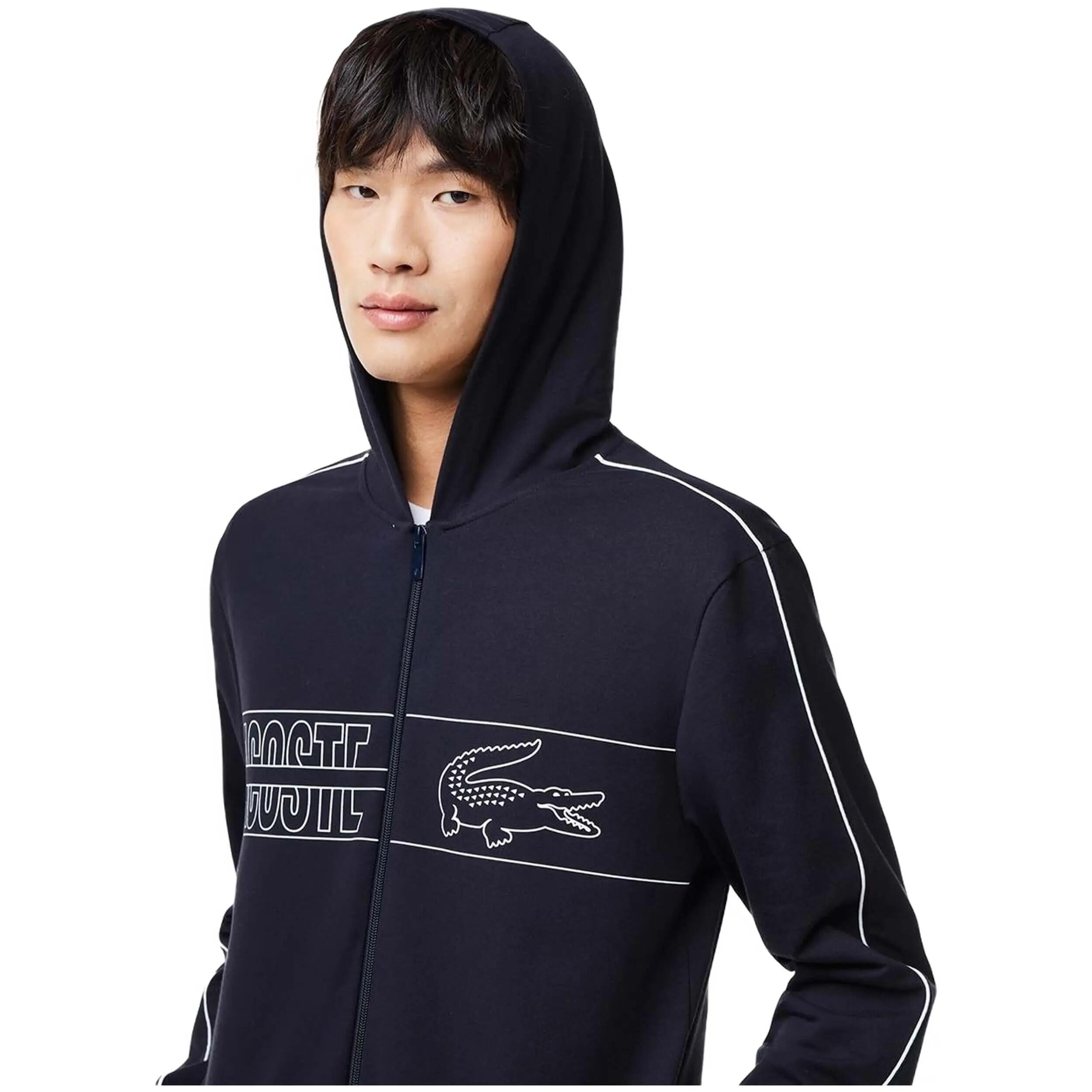 Sweat à capuche Lacoste modèle SH258500EL5 pour homme 3/4