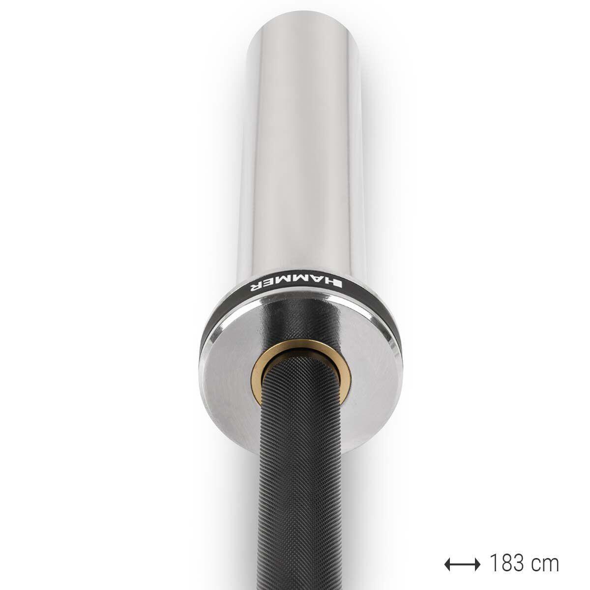 Barra olímpica hasta 250kg 183cm diámetro 50mm Hammer 4/13