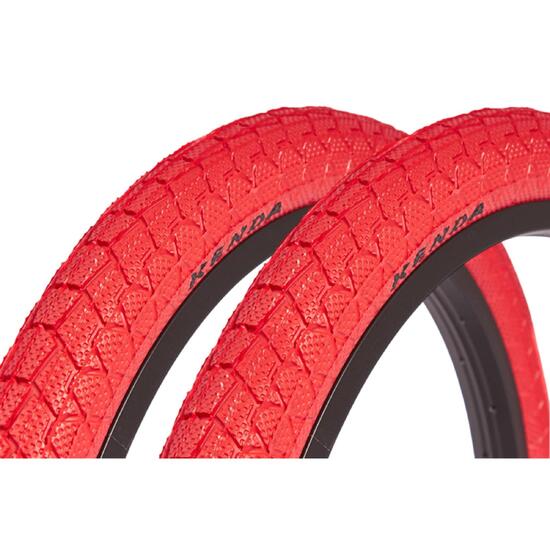Zestaw opon BMX KENDA 20 cali x 1,95 cala czerwony