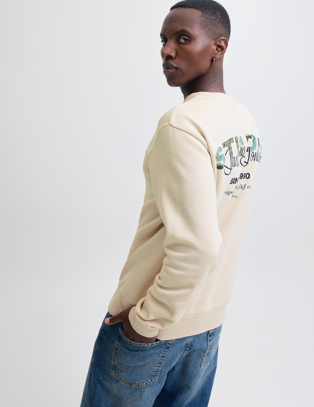 Maglia e felpa per uomo Jack&Jones beige. 6/6