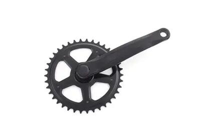 Guarnitura bici 38 denti 170 mm nera.