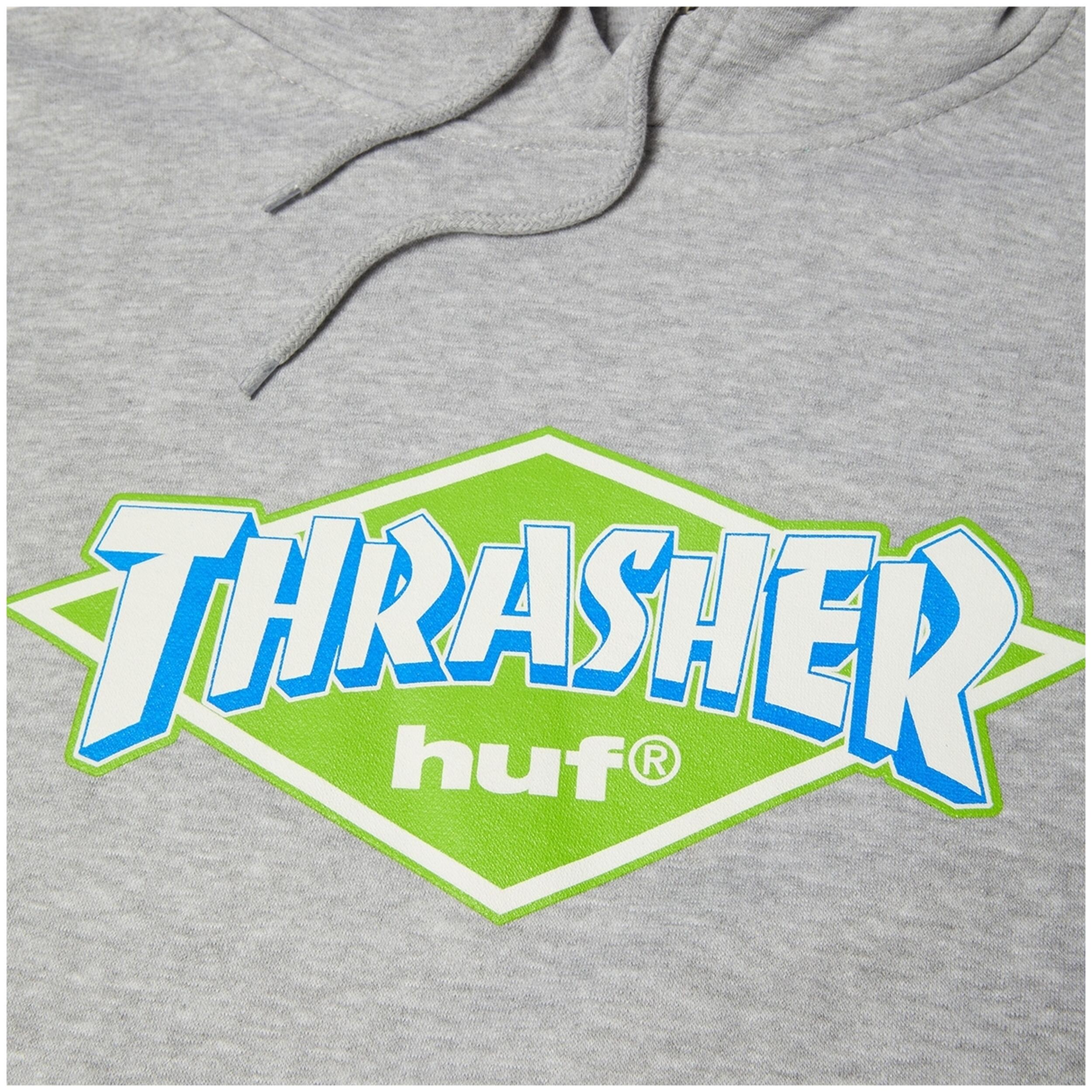 Sweat à capuche Huf modèle PF0026-HTGRY pour unisexe 3/3