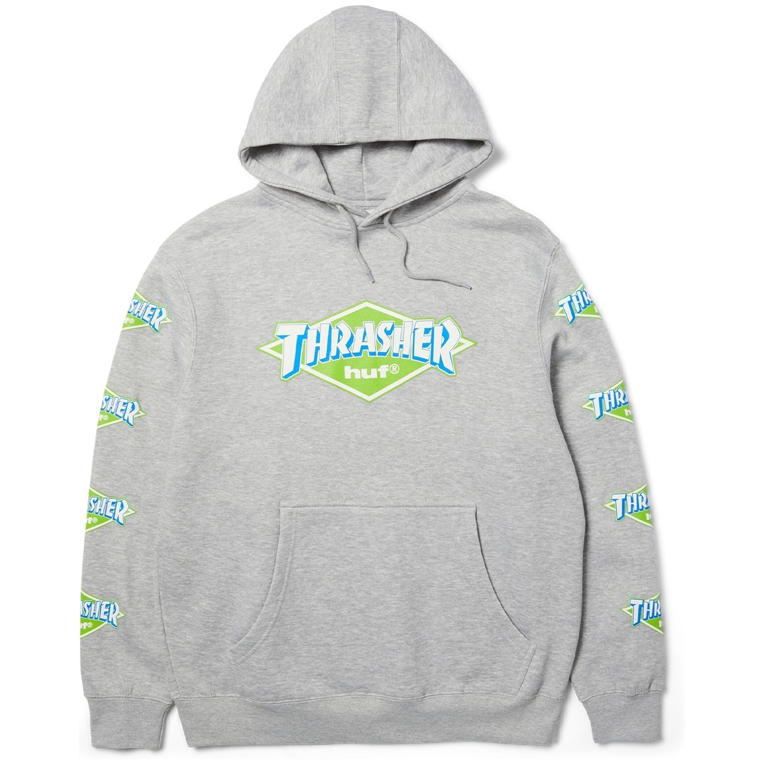 Sweat à capuche Huf modèle PF0026-HTGRY pour unisexe 1/3