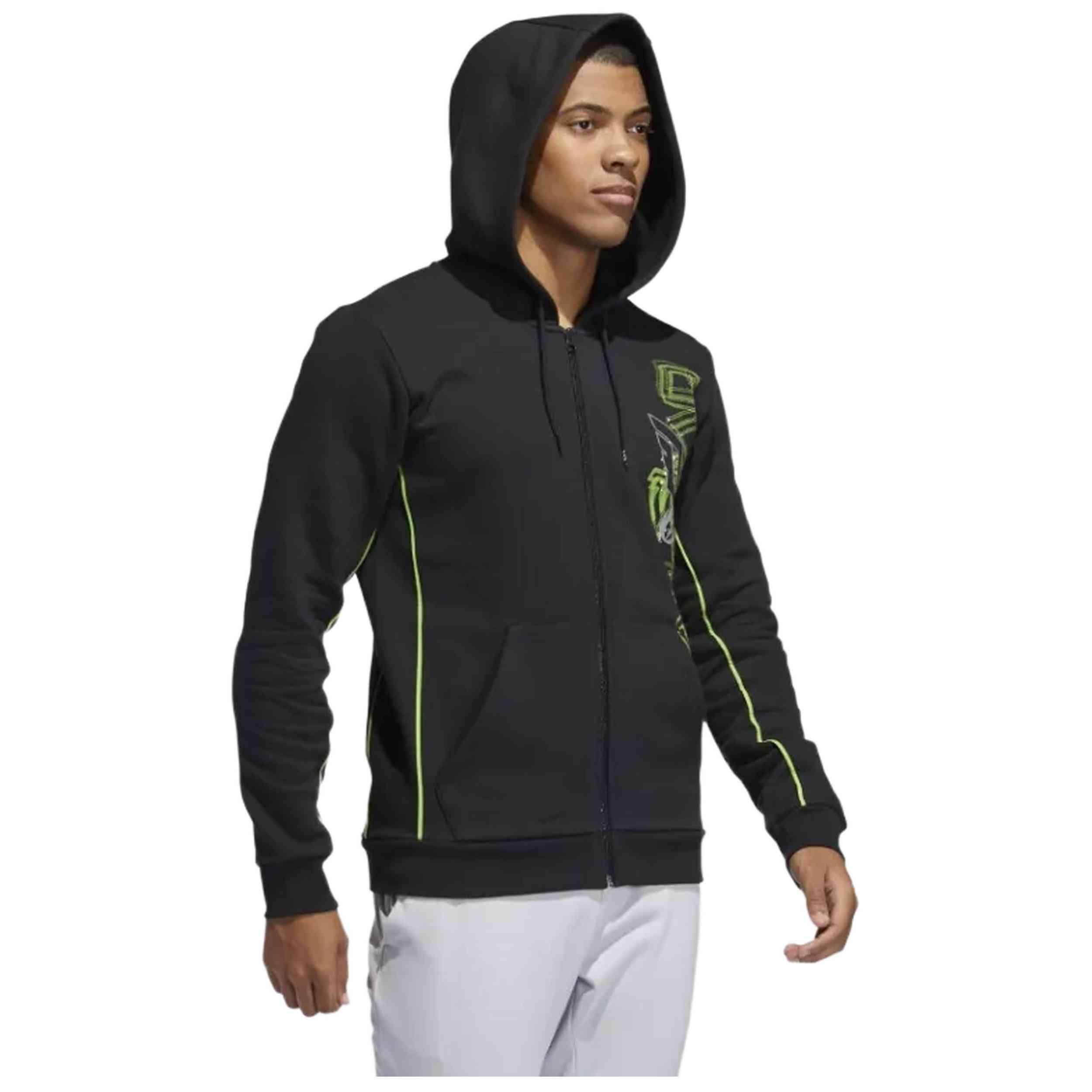 Sweat à capuche Adidas modèle FN3235 pour homme 3/4