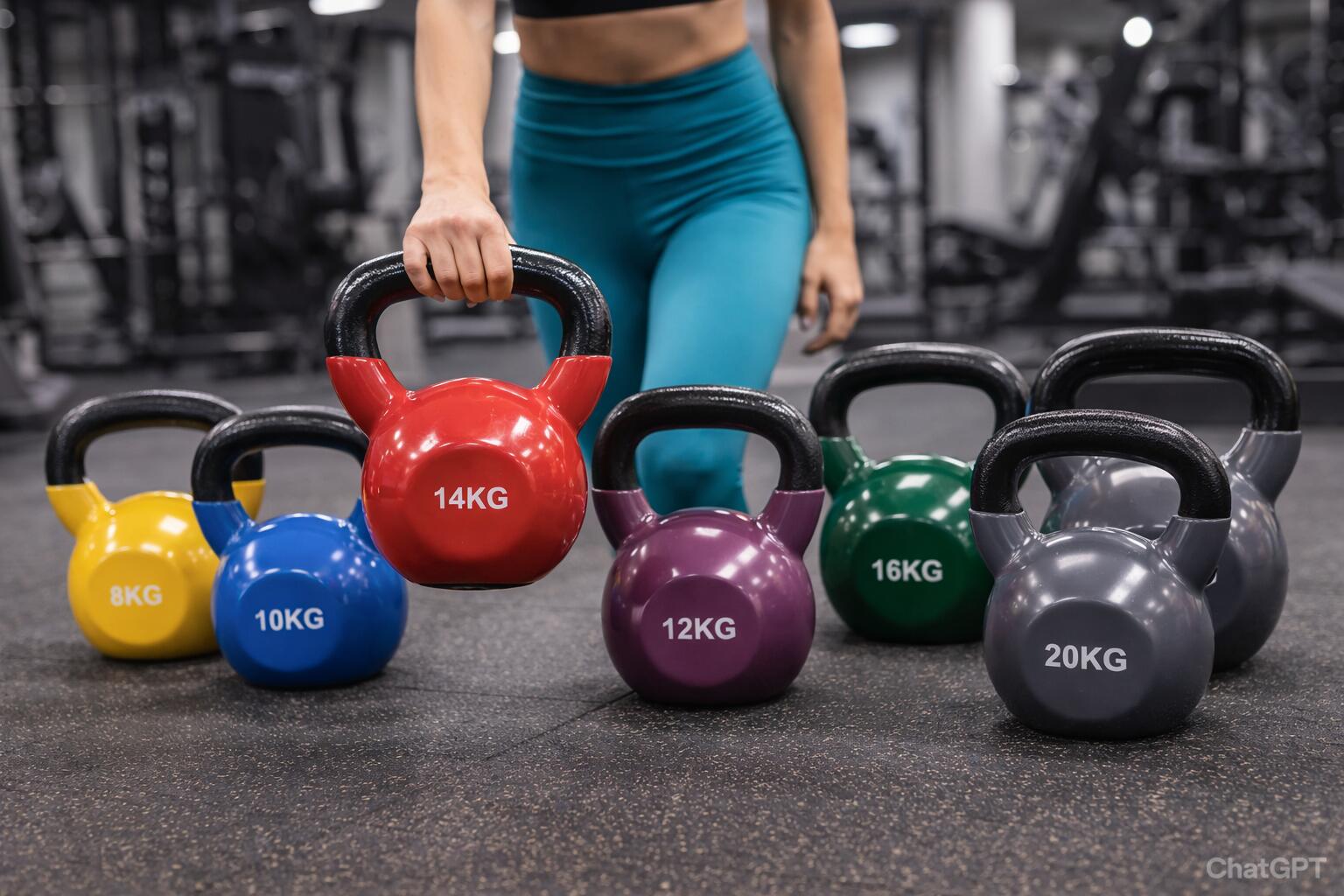 Kettlebell Pesa Rusa con Recubrimiento de Vinilo 14 kg Fitness Musculación 2/3