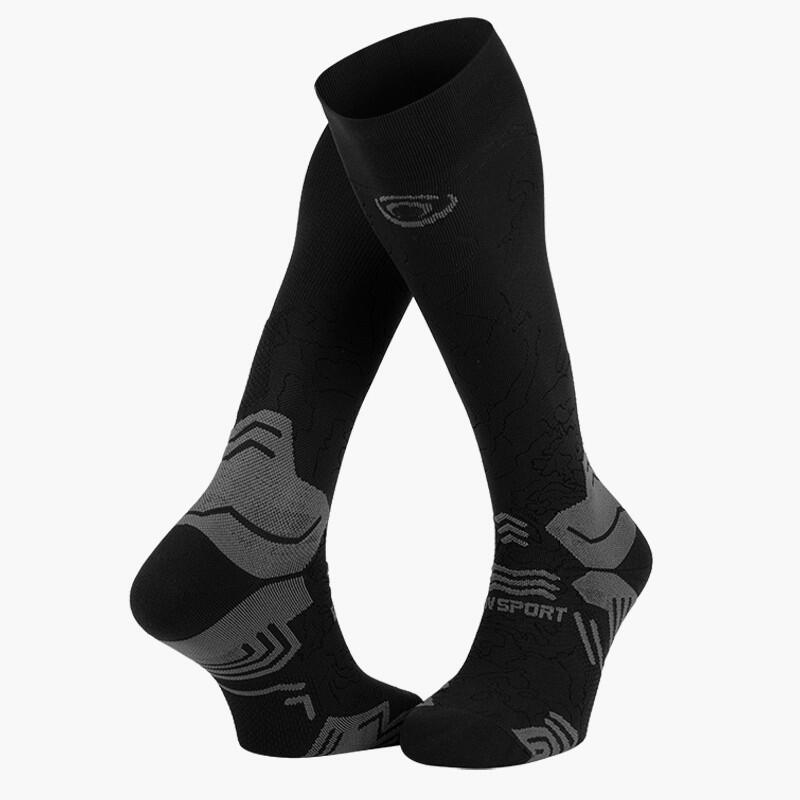 Trek GR compression noir/gris - Chaussettes randonnée 1/1