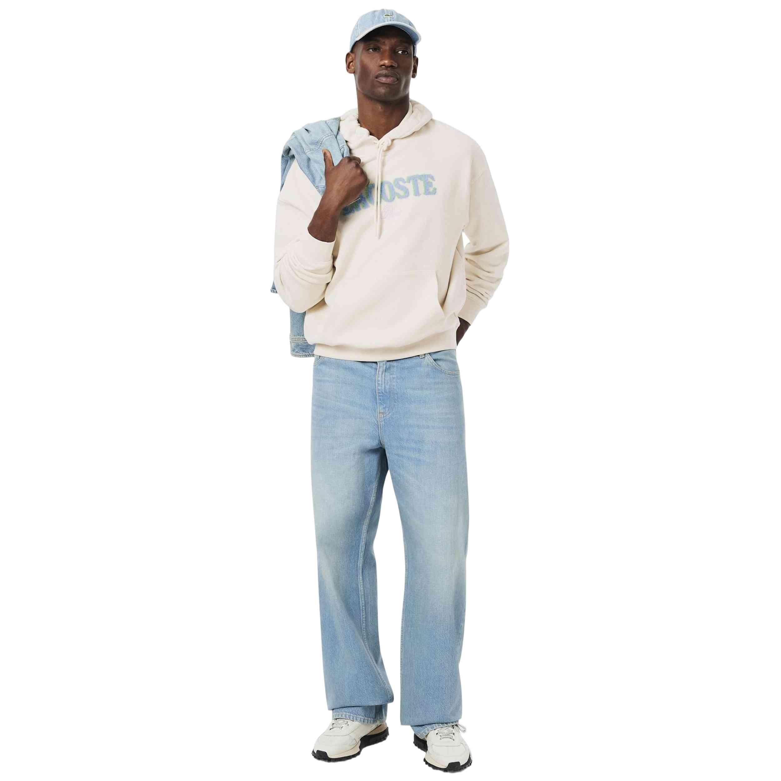 Felpa con cappuccio Lacoste modello SH5464-XFJ per uomini 3/5