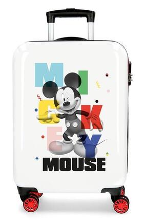 Valise cabine Disney Mickey´s party Abs avec une capacité de 34L blanc