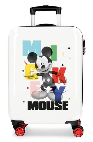 Valise cabine Disney Mickey´s party Abs avec une capacité de 34L blanc