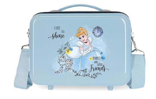 Beauty case Abs Disney Princess celebration con capacità di 9L azzurro chiaro