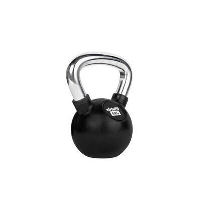 Kettlebell - fitness - rubber/chroom