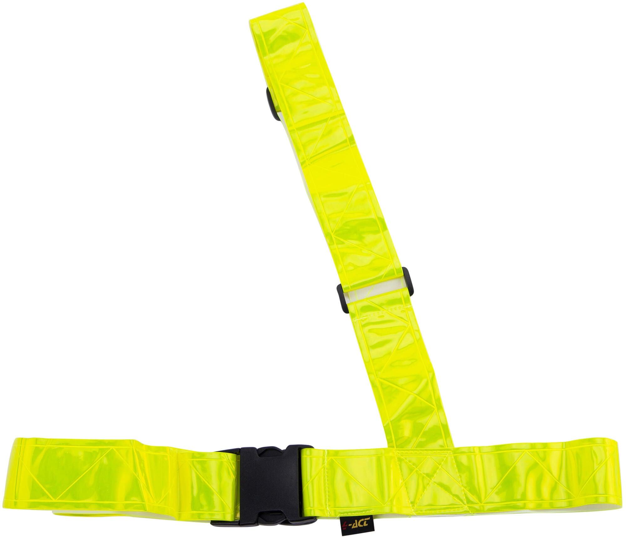 4-ACT reflektierende Sicherheitsschärpe 5 cm gelb CE EN 13356 1/1