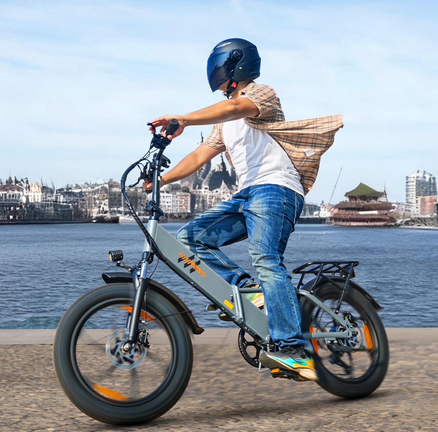 Hillmiles Mile2 250W Falt-E-Bike, 100 km Reichweite, 20" Fatbike-Reifen 4/7