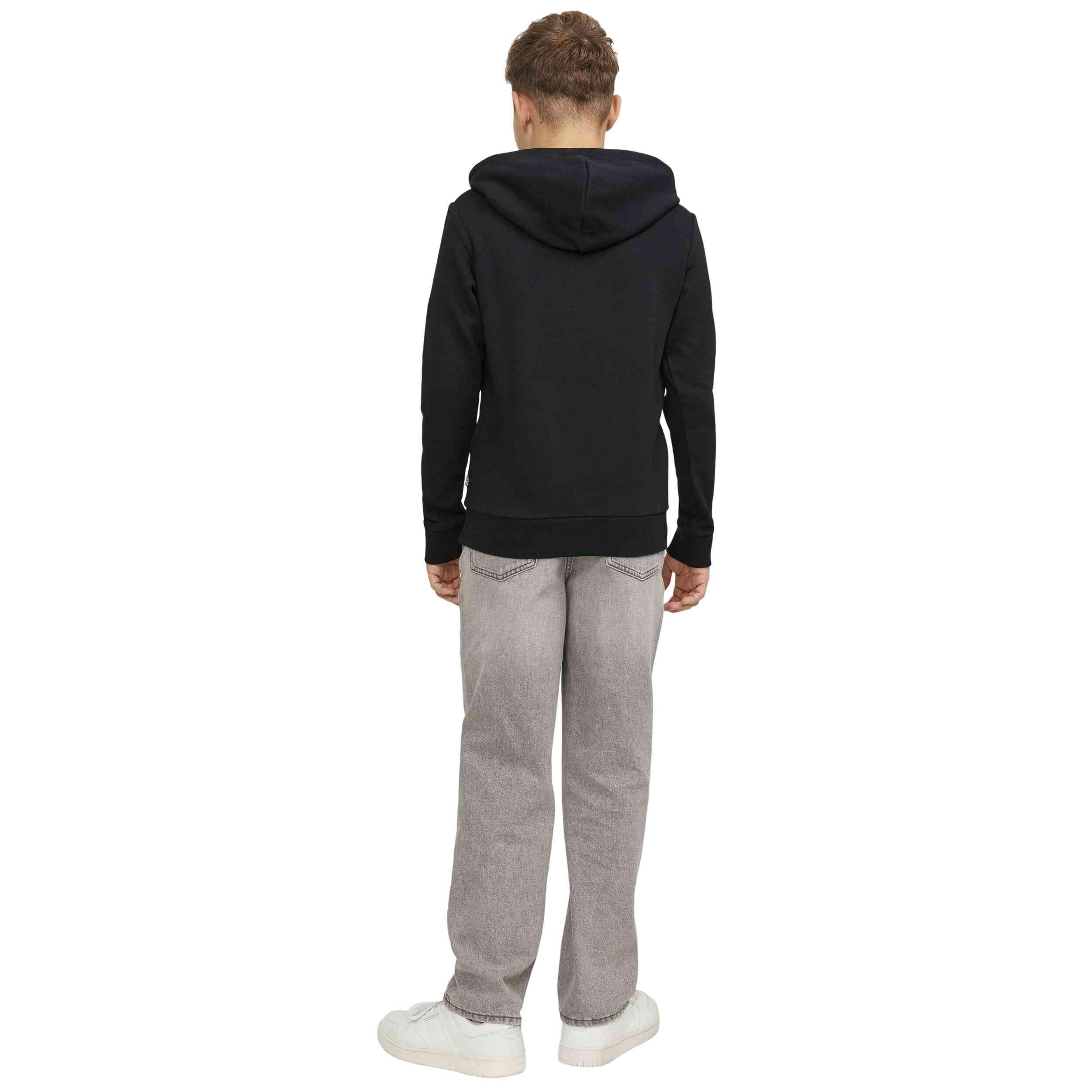Sweat à capuche Jack&jones modèle 12152841-BLACK-JR-LARGE pour enfants 3/5