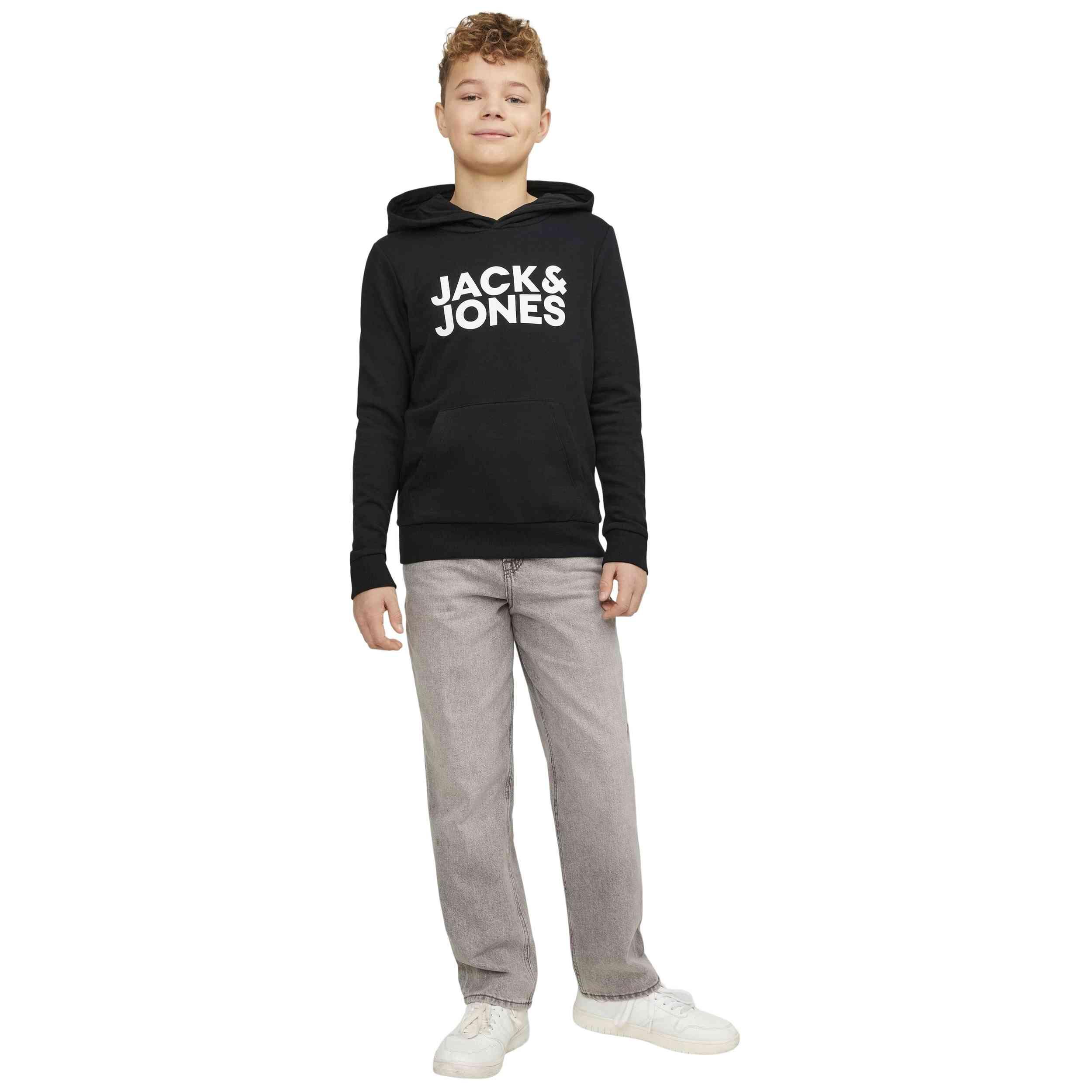 Sweat à capuche Jack&jones modèle 12152841-BLACK-JR-LARGE pour enfants 2/5