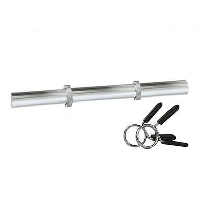 Manubrio cromato 35 cm [foro 25 mm chiusura a molla]singolo Per palestra e casa