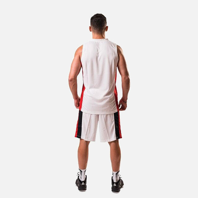 Set maiou/short baschet PEAK Floater Alb/Rosu/Negru