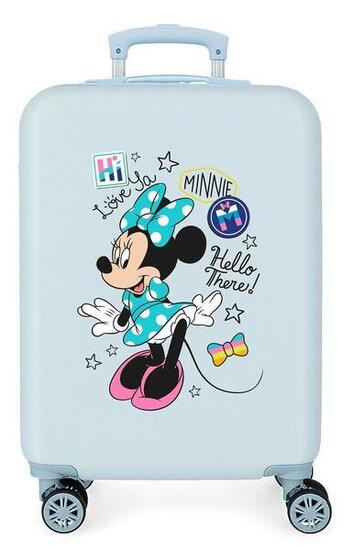Valise cabine Disney Enjoy minnie Abs avec une capacité de 34L bleu clair