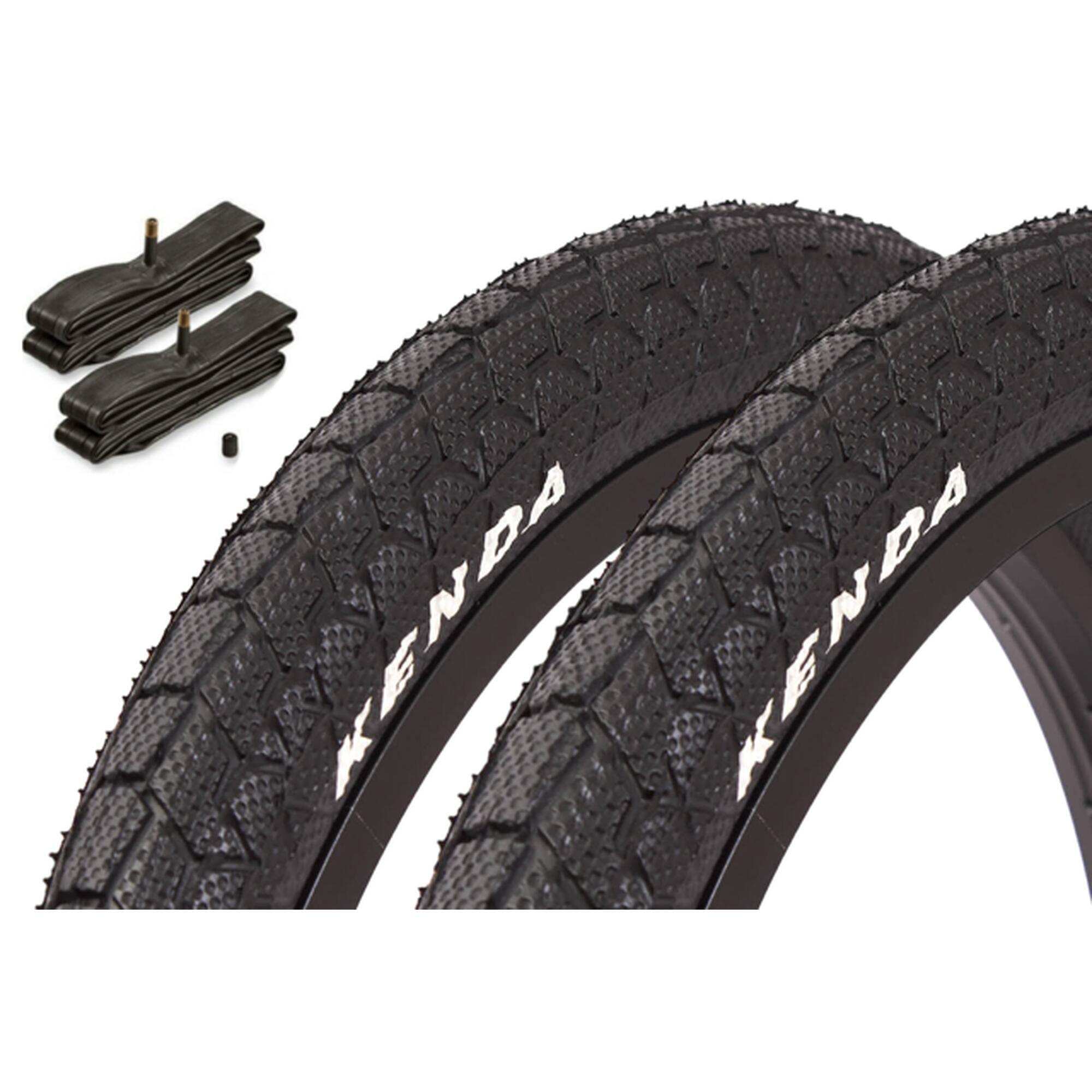 KENDA Sada plášťů BMX KENDA 20 palců x 1,95 palce černé + duše AV