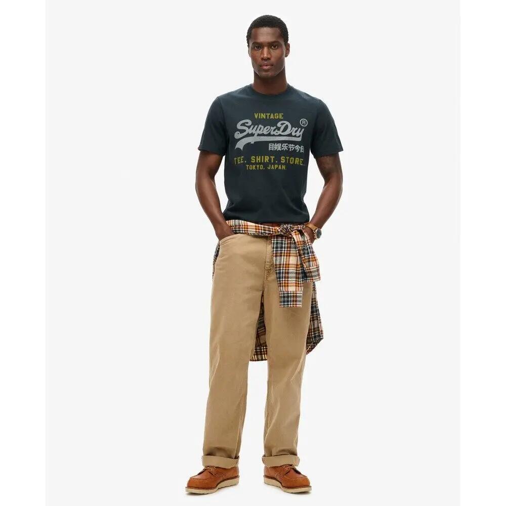 T-shirt Marine Homme Superdry Vl Heritage Relaxed 3/6