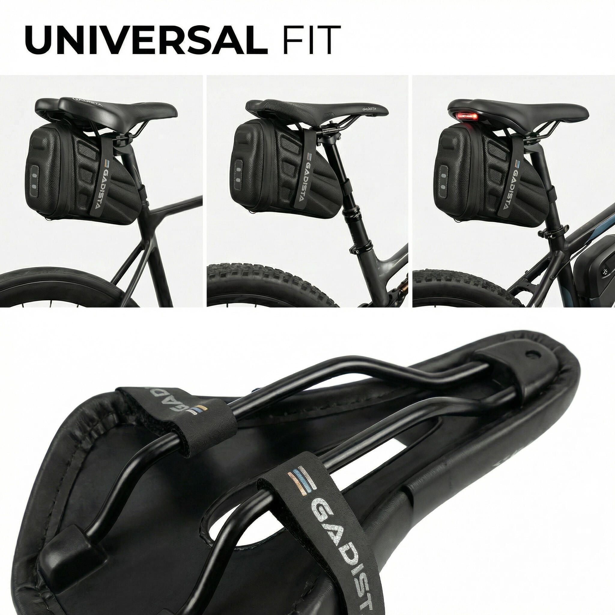 Sacoche de Selle Imperméable Coque Semi-rigide 0,5 L 3/8