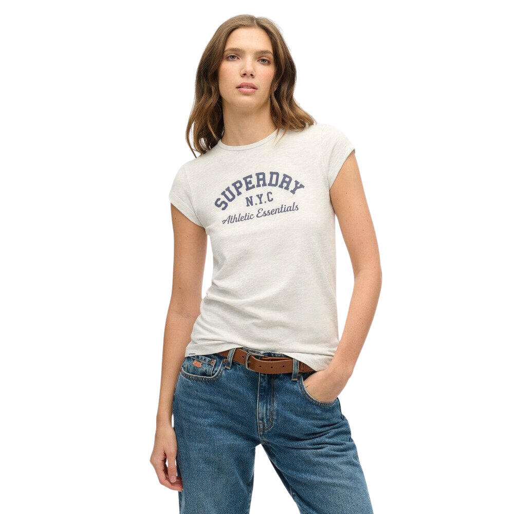 T-Shirt Gris Clair Femme Superdry Athletic 2/6