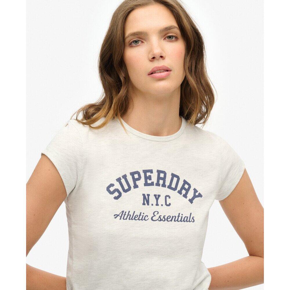 T-Shirt Gris Clair Femme Superdry Athletic 5/6