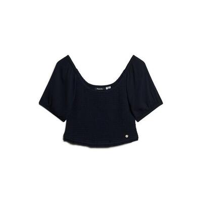 Dames-t-shirt superdry smocked woven