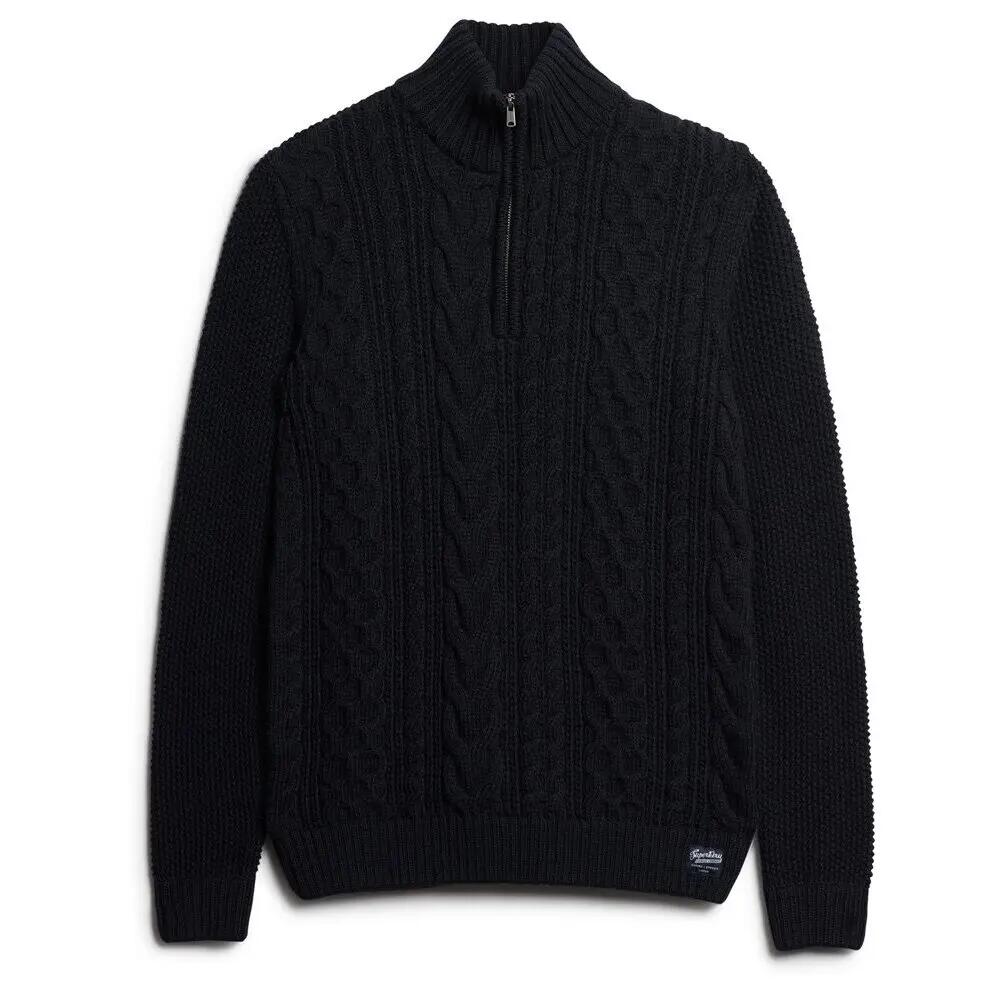 Half-zip knit sweater Superdry Jacob Cable