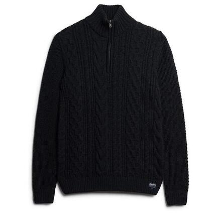 Gebreide trui met halve rits Superdry Jacob Cable