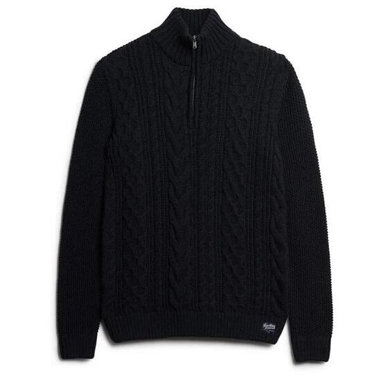 Gebreide trui met halve rits Superdry Jacob Cable