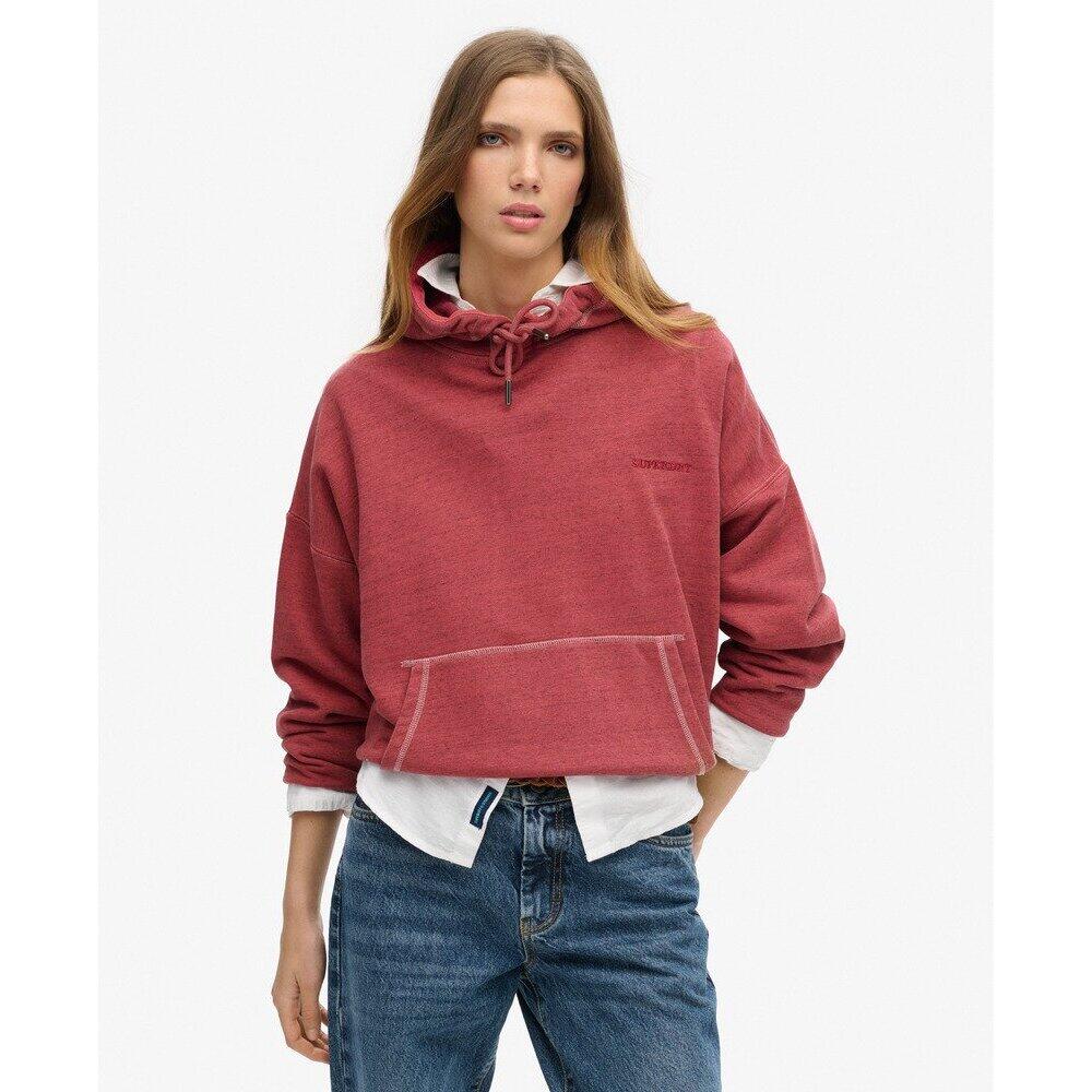 Überfärbter Kapuzenpullover für Damen Superdry Logo Essential 2/6