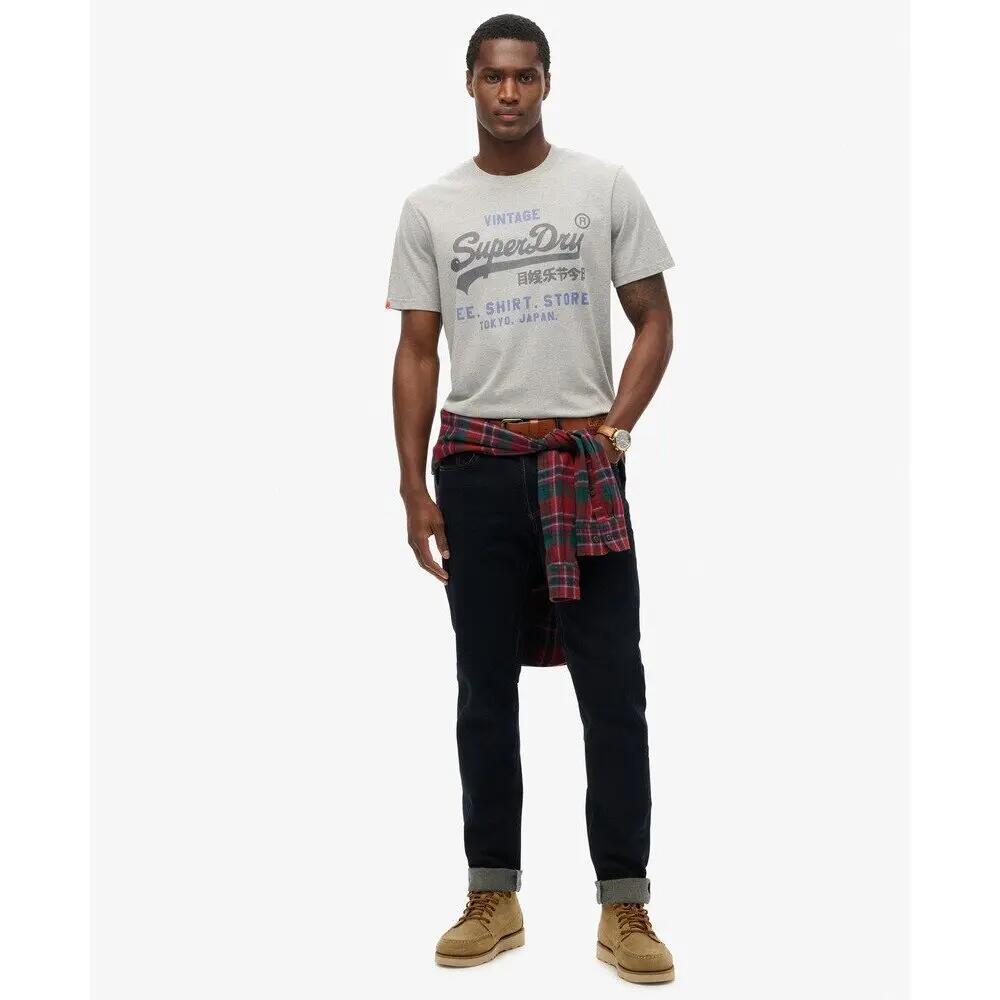 T-Shirt Gris Homme Superdry Vl M1012216A 3/6