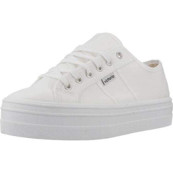 Zapatillas Deportivas Mujer Victoria BARCELONA PLATAFORMA LONA Blanc