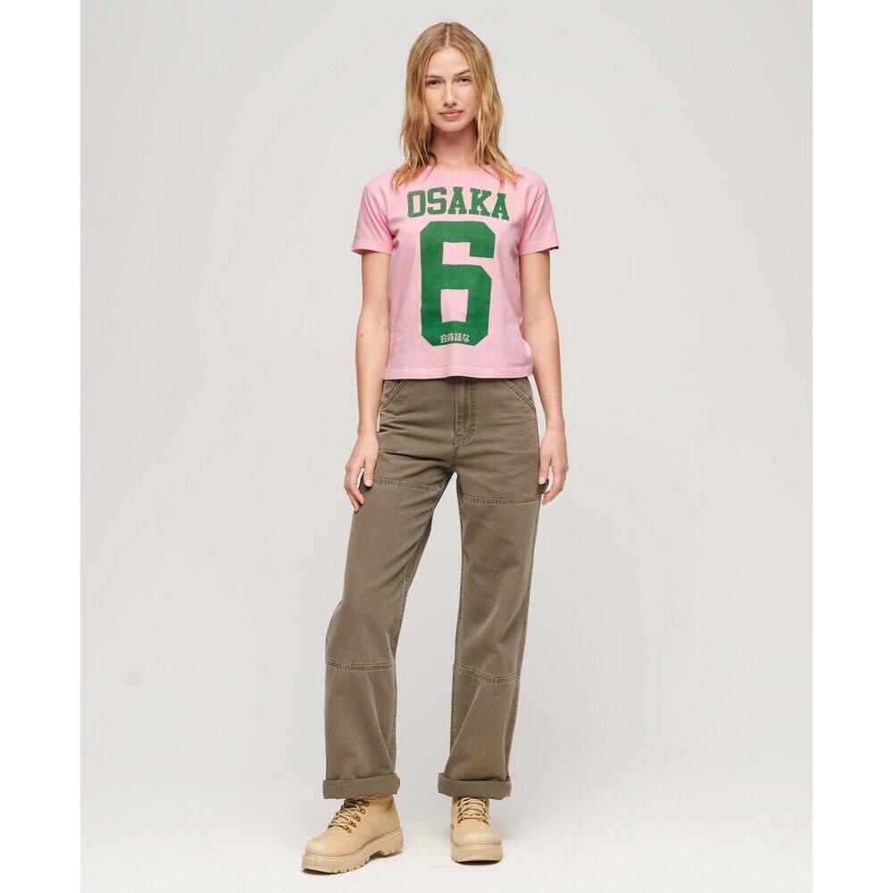 T-shirt Osaka 6 Kiss Print uit de jaren 90 van SUPERDRY 3/4