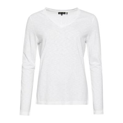 Dames-t-shirt met lange mouwen in v-hals jersey superdry