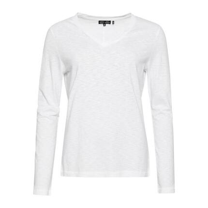 Damen-T-Shirt mit langen Ärmeln und V-Ausschnitt aus Jersey Superdry