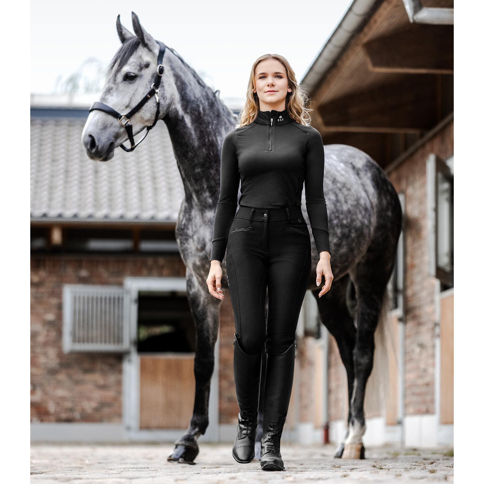 Pantalon équitation full grip taille haute femme ELT Oktavia Curved 2/5