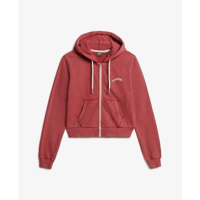 Korte dames hoodie met rits en logo superdry essential