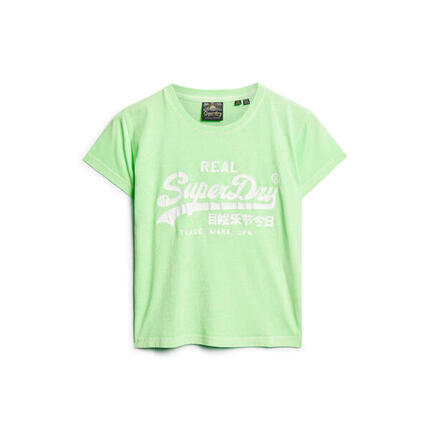 Slim-fit fluorescerende T-shirt voor dames Superdry