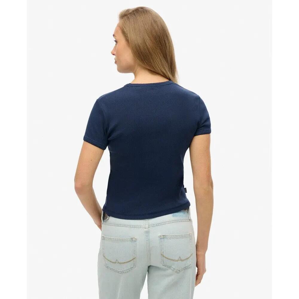 T-shirt côtelé à logo femme Superdry Athletic Essentials 2/4