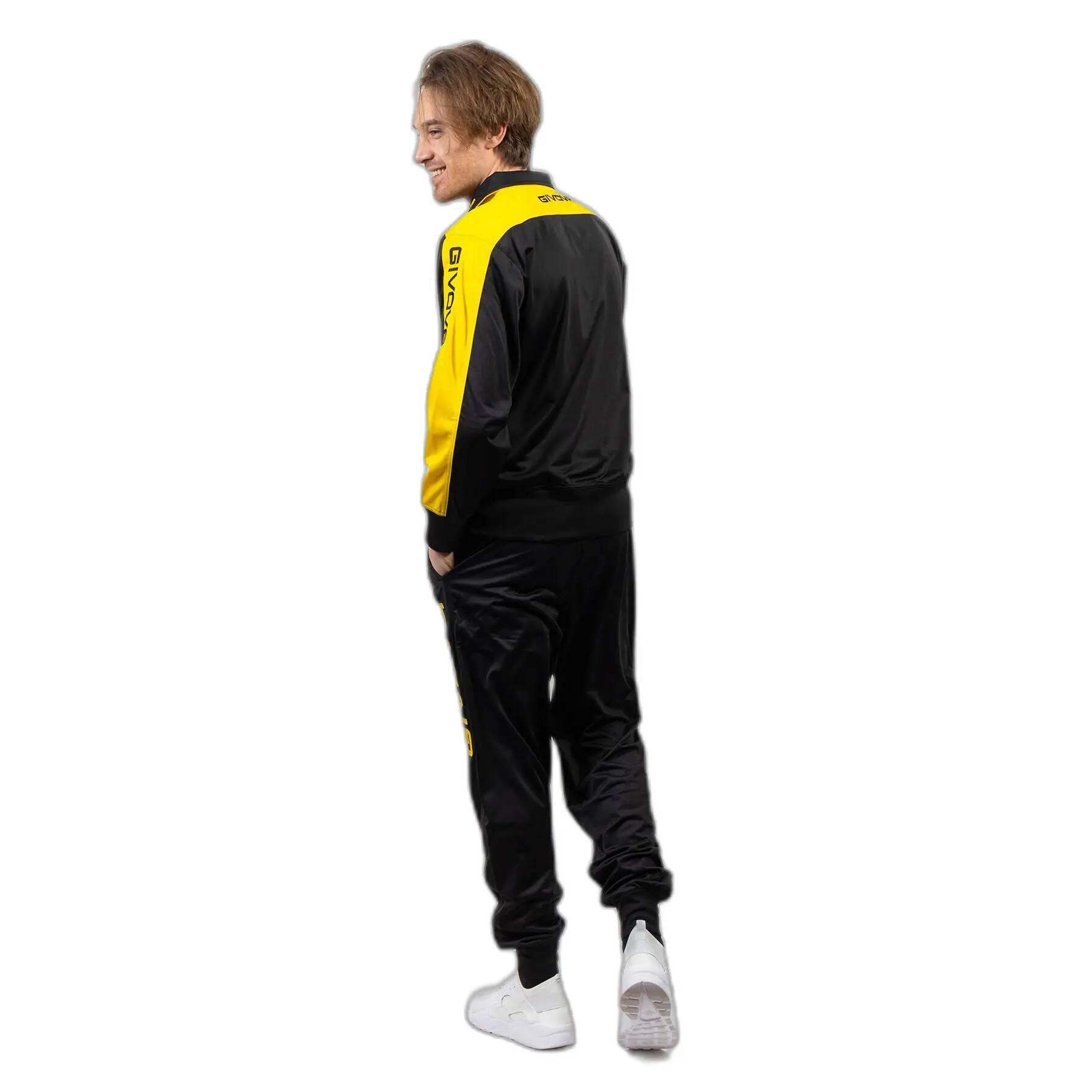TUTA complete uomo ( acetato-poliestere) givova nero/giallo 2/4