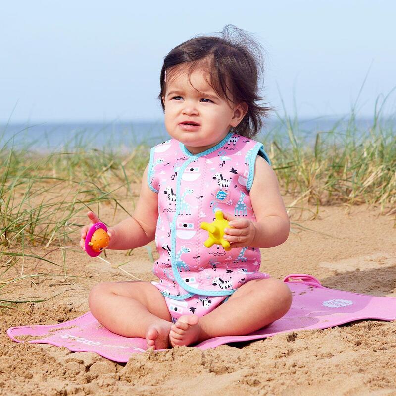 Costum Shorty Neopren Înot Copii Baby Wrap Wetsuit Nina's Ark Roz