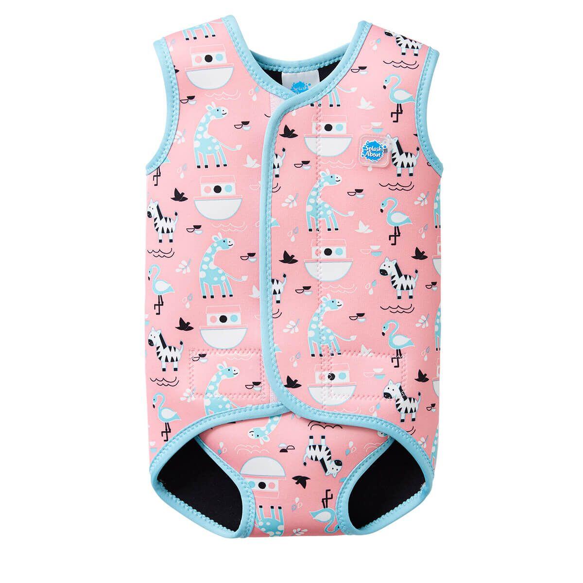 Costum shorty neopren înot copii Baby Wrap Nina\'s Ark roz deschis