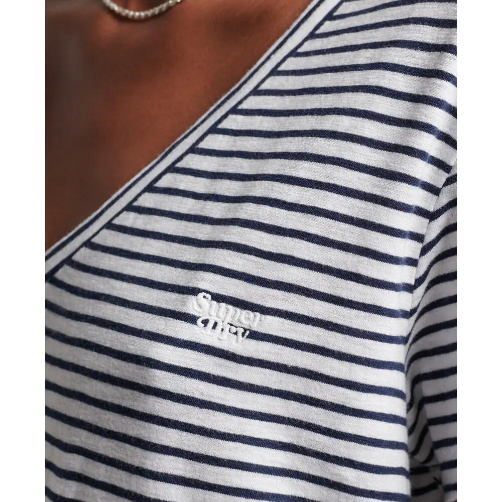 T-shirt col V brodé et flammé femme Superdry 3/5