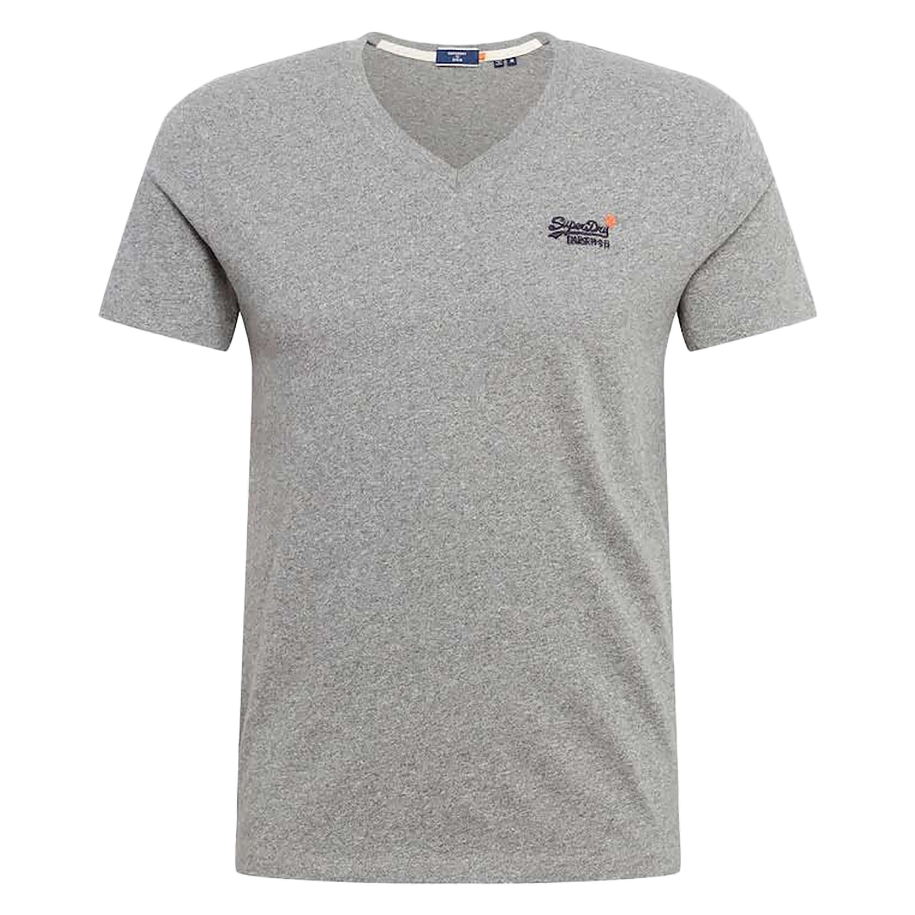 T-shirt classique à col Superdry V en coton bio 1/4