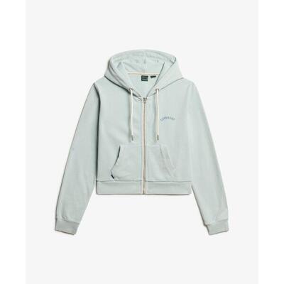 Korte dames hoodie met rits en logo superdry essential