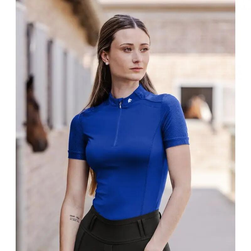 Polo d'équitation technique zippé femme ELT Nancy 2/5